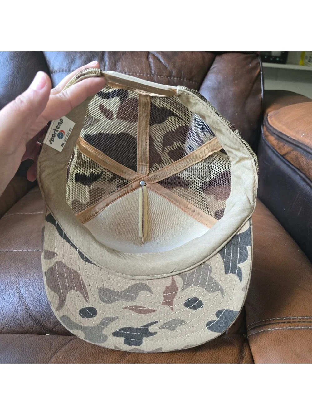 Vintage Duck Camo GCR Cotton Truck Tires Snapback Hat Waco Texas Mesh